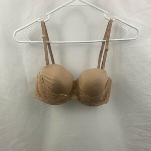 Victorias Secret Lined Strapless Bra Womens Size 34C Nude Body by Victoria